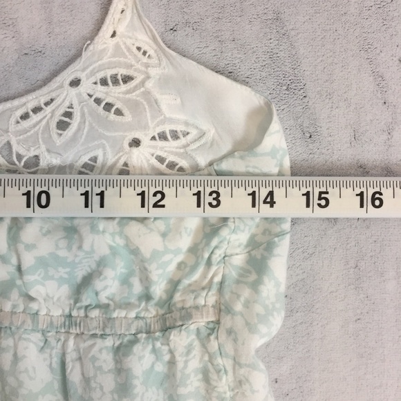 American Eagle Summer Dress Size 2 Country Cottage Straps Eyelet Lace Flare - Picture 11 of 12